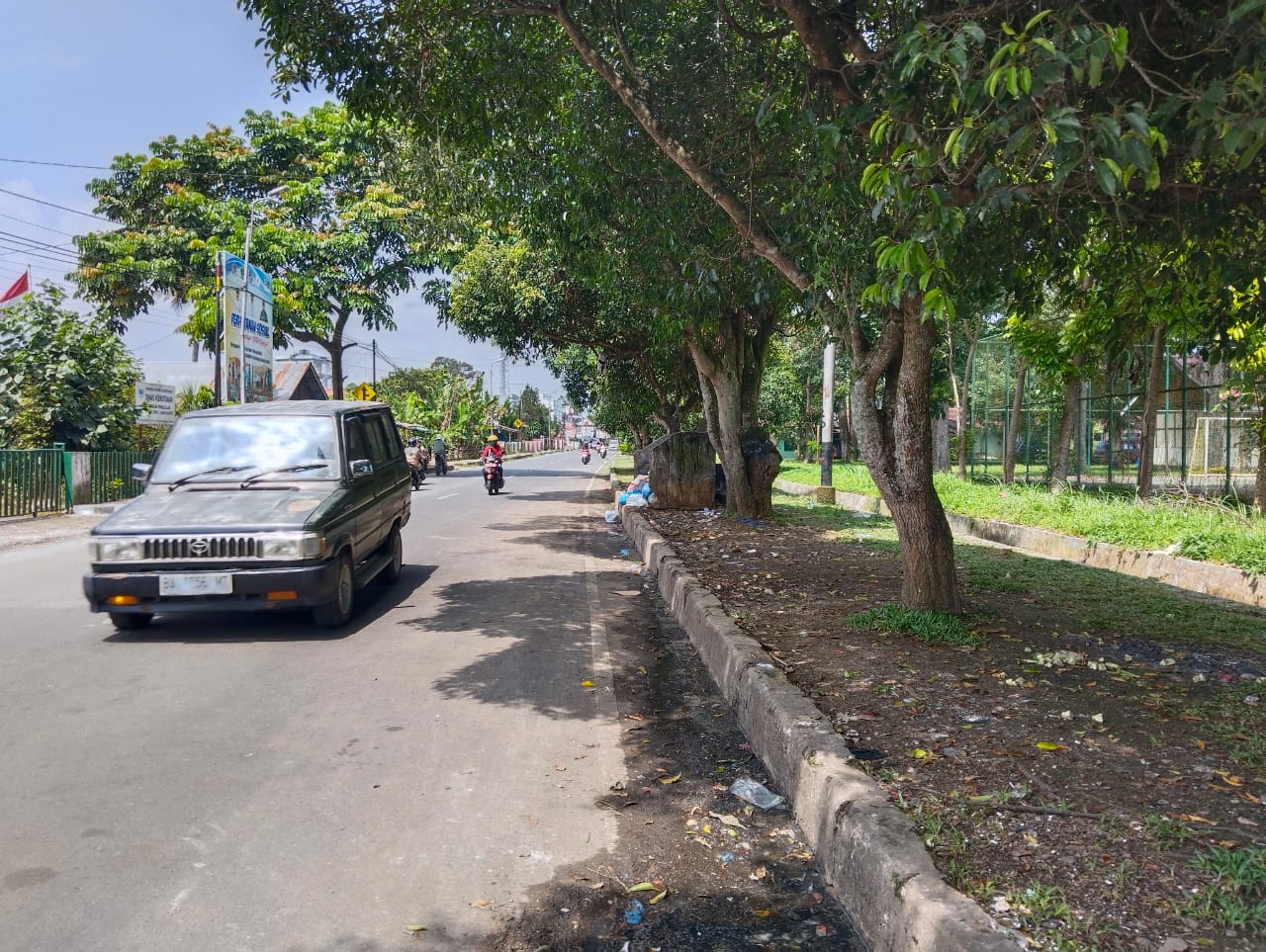 Lokasi titik pembuangan sampah yang sudah bersih di jalan Rasuna Said Payakumbuh