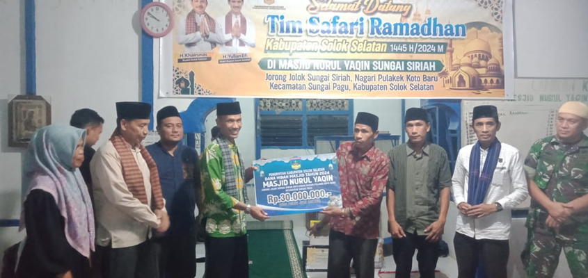 Tim Khusus Safari Ramadhan Pimpinan Wabup Yulian Efi Tembus Daerah Sulit Di Nagari Pulakek Koto Baru