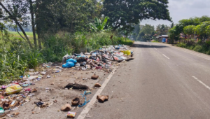 Lokasi buang sampah ilegal di kelururahan Sawah Padang Aua Kuning, kecamatan Payakumbuh Selatan.