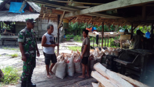 Foto Inovatif Produktif Prajurit Bersama Masyarakat Dilaksanakan Babinsa Koramil 02/Muara Siberut