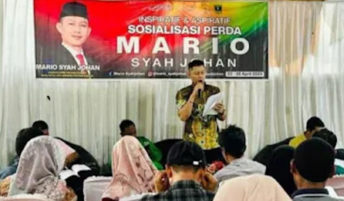 Foto Di Solok Selatan, Mario Syah Johan, Anggota DPRD Sumbar, Sosialisasikan Perda Nomor 8 Tahun 2019