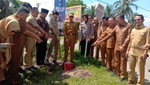 Bupati Safaruddin bersama Forkopimda dan OPD laksanakan peletakan Baseline Batas Wilayah KTP yang terhenti sejak tahun 1995/1996.