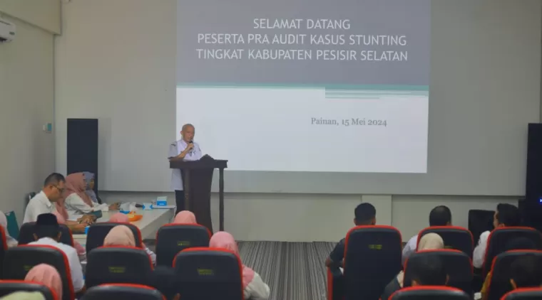 Sekretaris Daerah Pesisir Selatan Mawardi Roska Hadiri Acara Pra Audit Kasus Stunting