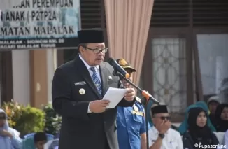 Bupati Agam Andri Warman pimpin upacara peringatan HUT Kecamatan Malalak ke-17