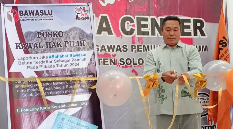 Awasi Coklit Data Pemilih, Bawaslu Solok Selatan Launching Posko Kawal Hak Pilih