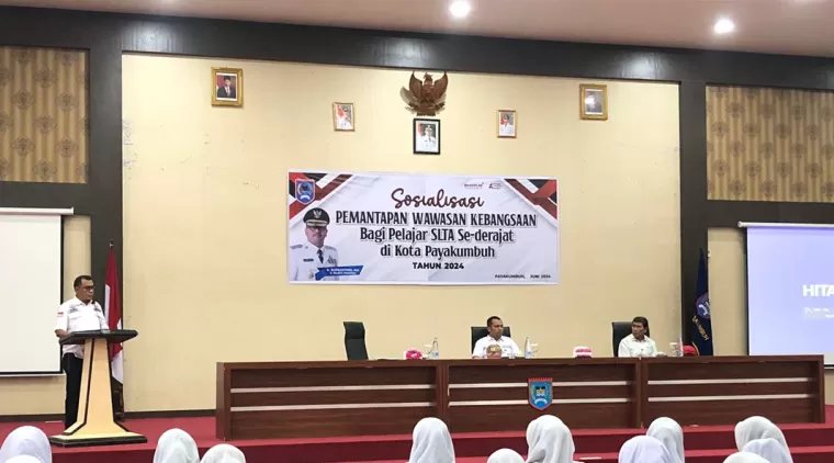 Kesbang-Pol Payakumbuh Gelar Sosialisasi Pemantapan Wawasan Kebangsaan Bagi Pelajar SMA, Rabu 12 Juni 2024.