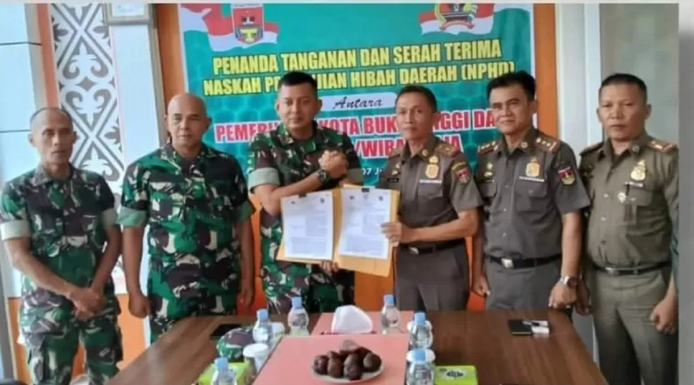 Pemko Bukittinggi dan KOREM 032/Wirabraja Tandatangani NPHD