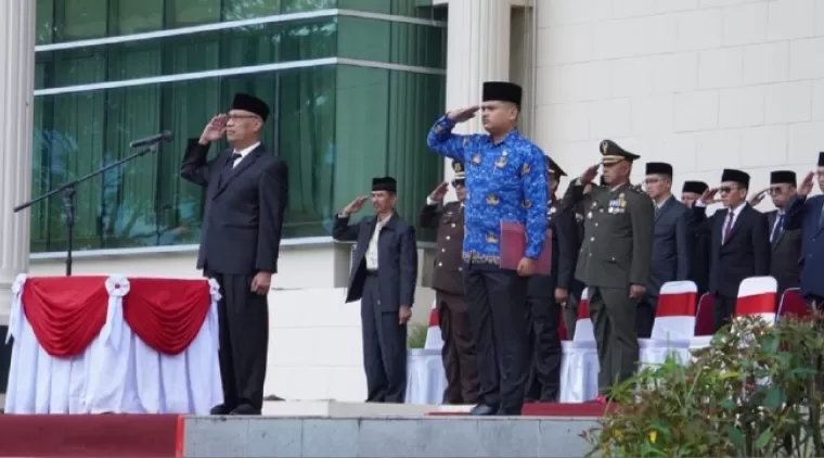 Upacara peringatan hari Pancasila tahun 2024 di Balai Kota Bukittinggi