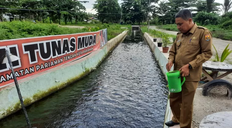 Pengelolaan restocking di batang aia pampan lamo, kelurahan Jawi Jawi duo Kota Pariaman.(Trisnaldi).