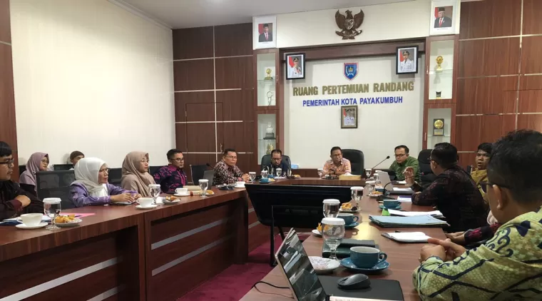 Pemko Payakumbuh terima rombongan Pemkab Kerinci di aula pertemuan Randang lantai II kantor Walikota Payakumbuh, Kamis 20 Juni 2024.