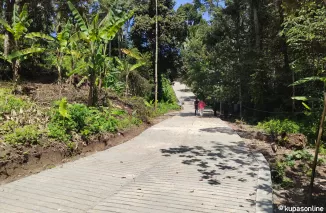 Jalan rabat beton di Dusun Durian Gadang Desa Tungkal Selatan yang sudah selesai dikerjakan untuk periode ke dua tahun 2024 ini.