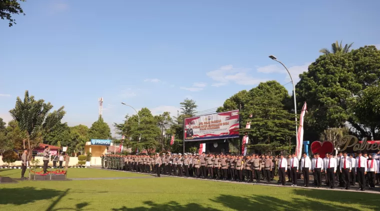 Polres Payakumbuh Gelar Apel Pasukan Patuh Singgalang 2024, Senen 15 Juli 2024.