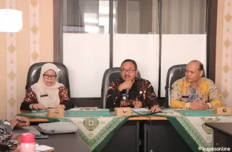 Pj Walikota Payakumbuh Suprayitno saat Rakor jajaran Dinas Kesehatan kota Payakumbuh, Kamis 18 Juli 2024.