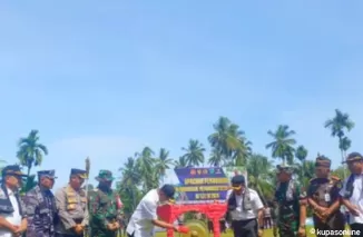 Bupati Pesisir Selatan Rusma Yul Anwar Buka TMMD Ke-121 Tahun Di Lagan Mudiak Punggasan