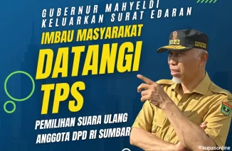 Gubernur Mahyeldi Imbau Partisipasi Warga pada PSU DPD RI Melalui Edaran Baru