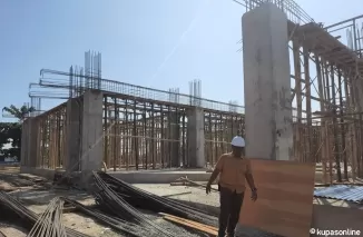 Pembangunan Labkesmas Kota Pariaman lancar dan kondisi terkini.(Trisnaldi).