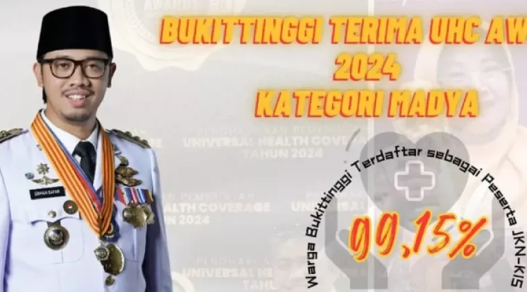 Bukittinggi Terima UHC Award Tahun 2024 Kategori Madya