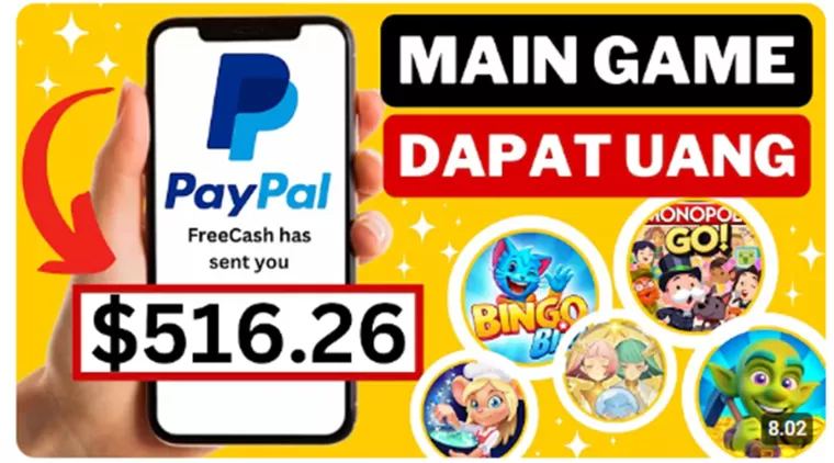 Dapatkan 516 Dolar dengan Bermain Game! Cara Mudah Tambah Penghasilan di Website Penghasil Uang Ini!