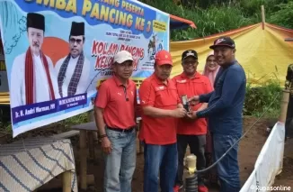 Bupati Agam, Dr H Andri Warman MM hadiri lomba pancing di Kolam Ikan Kelok Manih, Koto Tinggi, Kecamatan Baso