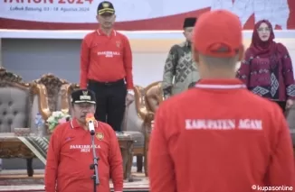 Bupati Agam, Dr H Andri Warman, MM membuka secara resmi Pemusatan Pendidikan dan Pelatihan (Pusdiklat) Calon Paskibraka