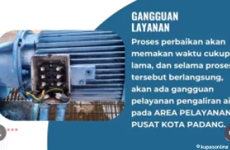 Pompa IPA Gunung Pangilun Rusak Akibat Hujan Deras, Distribusi Air di Pusat Kota Padang Terganggu