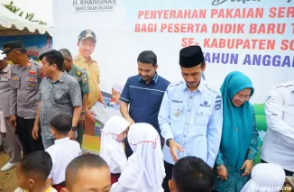 Seragam Gratis Untuk TK-SD-SMP se-Solsel Sudah Rampung Dibagikan