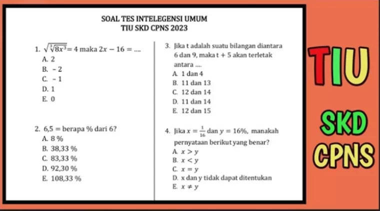 Contoh Soal Tes Intelegensi Umum (TIU) CPNS 2024 Terbaru!