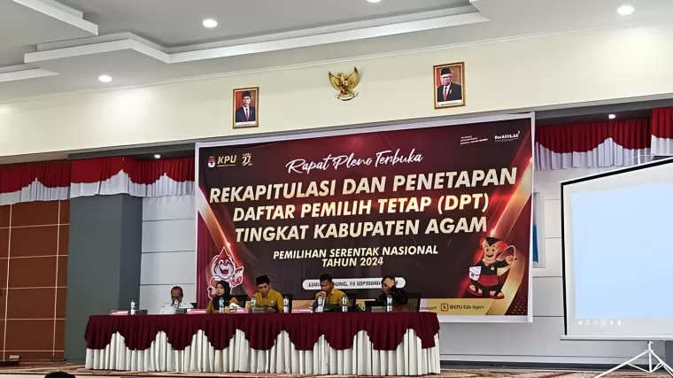 KPU Agam Tetapkan DPT Pilkada Serentak 2024 Sebanyak 382.405 Pemilih