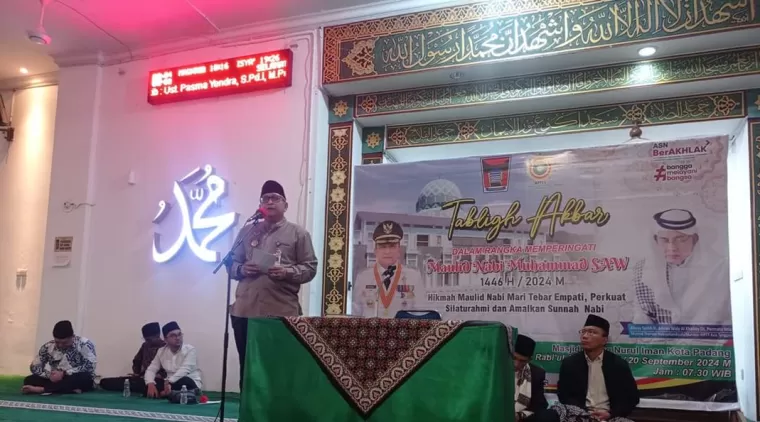 Peringatan Maulid Nabi Muhammad SAW 1446 H, ASN Padang Diajak Teladani Sifat Rasulullah