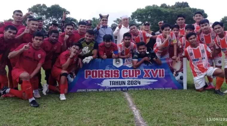 Pinal Sepak Bola Open Tournament Porsis XVll 2024 di Jorong Simpang