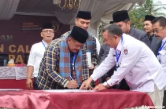 Pasangan Calon Bupati dan Wakil Bupati Daliyus K - Heri Miheldi Mendapatkan Nomor Urut Dua