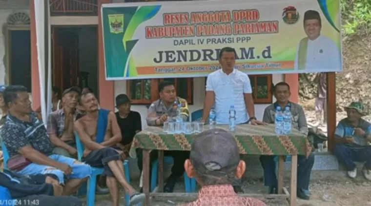 Anggota DPRD Padang Pariaman Jendri Serap Aspirasi Masyarakat dalam Reses di Nagari Sikucua Timur