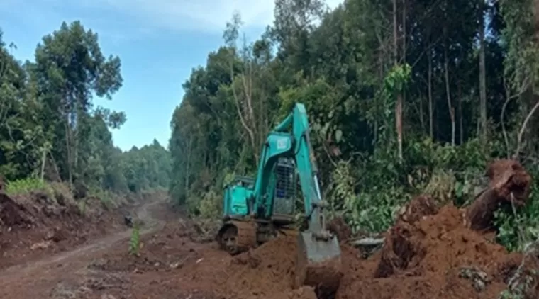 MMD 122 Kodim 0914, Pembukaan Badan Jalan  Sudah Mencapai 51 Persen