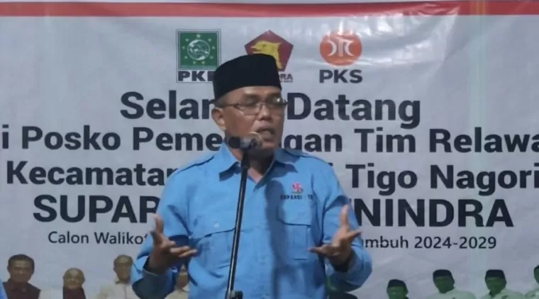 Calon walikota Payakumbuh Supardi viral di kecamatan Lamposi Tigo Nagori (Latina) beberapa hari lalu.