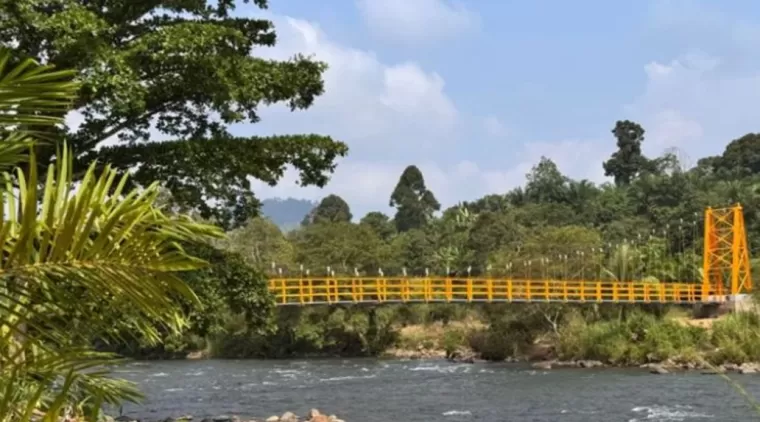 Pembangunan Jembatan di Nagari Lubuk Betung Inderapura Selesai Dibangun