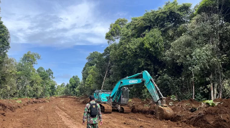 Sasaran Fisik Pembukaan Jalan Dilokasi TMMD Mencapai 29%