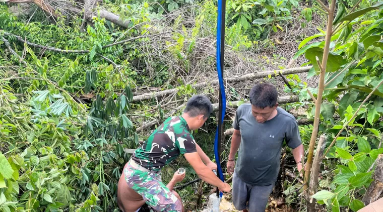 Satgas TMMD 122 Lakukan Pengeboran di 3 Titik Sumur Bor Demi Penuhi Kebutuhan Air Bersih