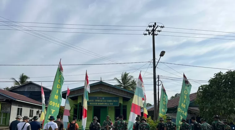 Satgas TMMD 122 tetap melaksanakan Apel Pagi menjelang hari penutupan TMMD