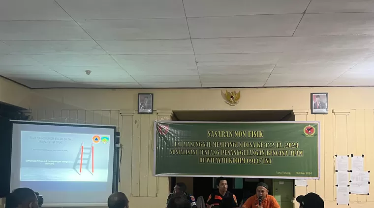 Sosialisasi Penanggulangan Bencana Alam di Lokasi TMMD 122