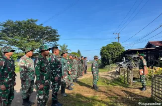 Apel Pagi Satgas TMMD 122 Sebelum Kesasaran Fisik