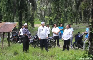 Bupati Hamsuardi Tinjau Lahan Rencana Pembangunan SD di Sungai Aur