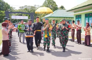 Jajaran Pemkab Juga Ikut Sambut Tim Wasev Mabes TNI AD di Makodim 0914/TNT Desa Sebidai