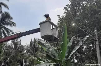 Perbaikan PJU padam di Tungkal Selatan Kota Pariaman yang sudah diperbaiki.