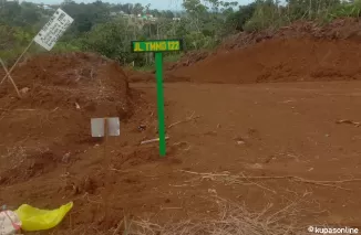 Plang Nama Jalan TMMD 122 Terpasang di Sasaran Fisik Pembukaan Jalan Desa Tideng Pale