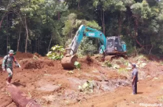 Progres 34 Persen, SATGAS TMMD 122 Kodim 0914/TNT Percepat Pembukaan Jalan