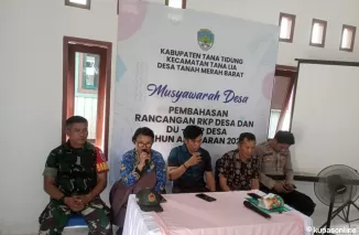 Satgas TMMD 122 Ikut Serta Melaksanakan Musyawarah Desa di Desa Tana Merah