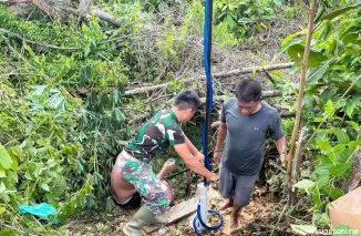 Satgas TMMD 122 Lakukan Pengeboran di 3 Titik Sumur Bor Demi Penuhi Kebutuhan Air Bersih