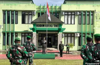 TMMD 122, Kodim 0914/TNT Laksanakan Upacara HUT 79 TNI