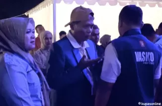 Tokoh nasional Irfendi Arbi didampingi Wulan Denura selaku ketua tim pemenangan Supardi-Tri Venindra, sebut Vasko orangnya baik, tingkatkan kejayaan ranah minang dimata dunia.