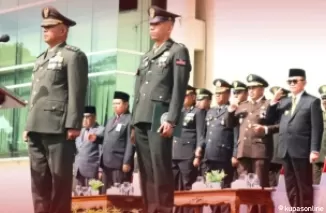 Upacara HUT TNI ke 79 Dihadiri Pjs Wako Bukittinggi